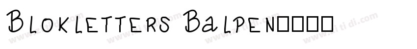 Blokletters Balpen字体转换
